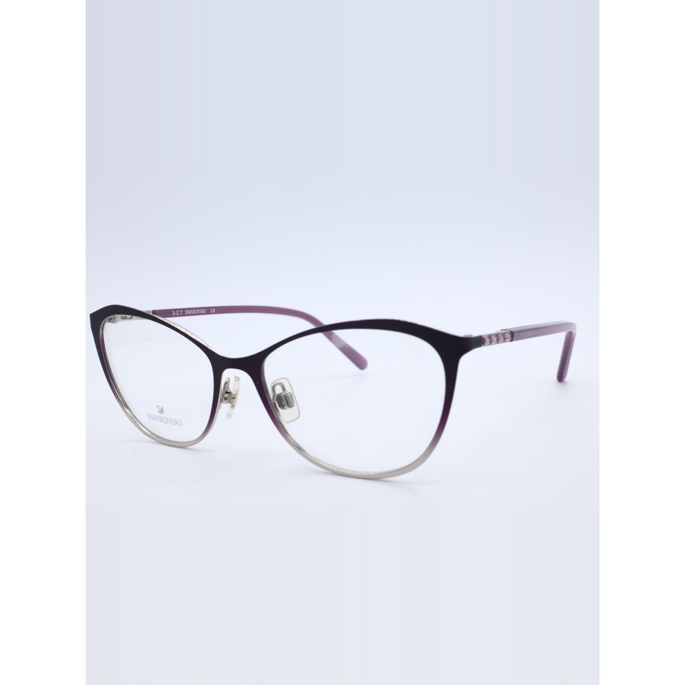 Swarovski SW5222 083 Silver Fade Cat Eyeglasses Frame 53-16-140